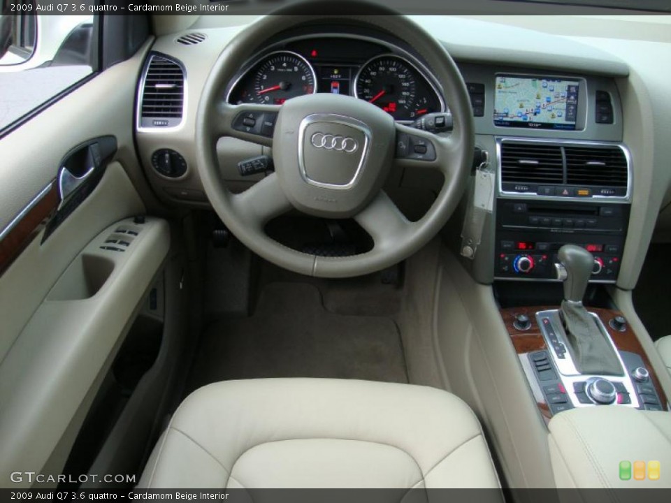Cardamom Beige Interior Steering Wheel for the 2009 Audi Q7 3.6 quattro #39038971