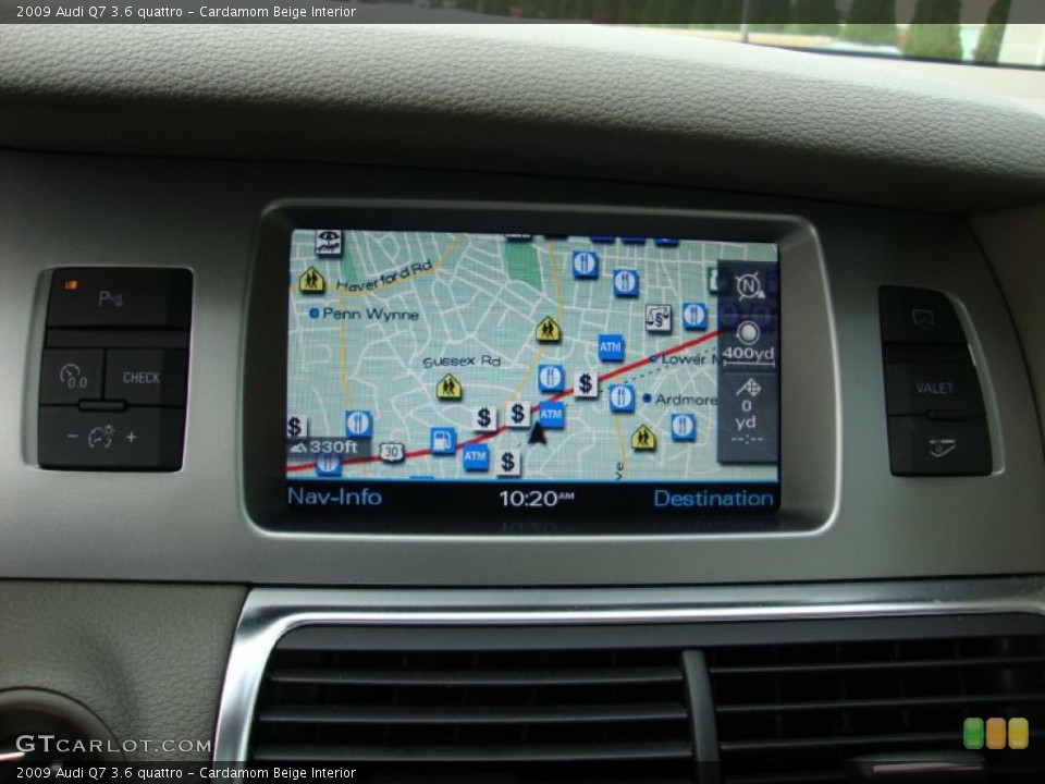 Cardamom Beige Interior Navigation for the 2009 Audi Q7 3.6 quattro #39039135