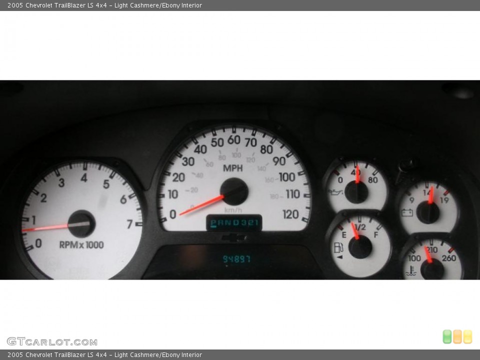 Light Cashmere/Ebony Interior Gauges for the 2005 Chevrolet TrailBlazer LS 4x4 #39043111