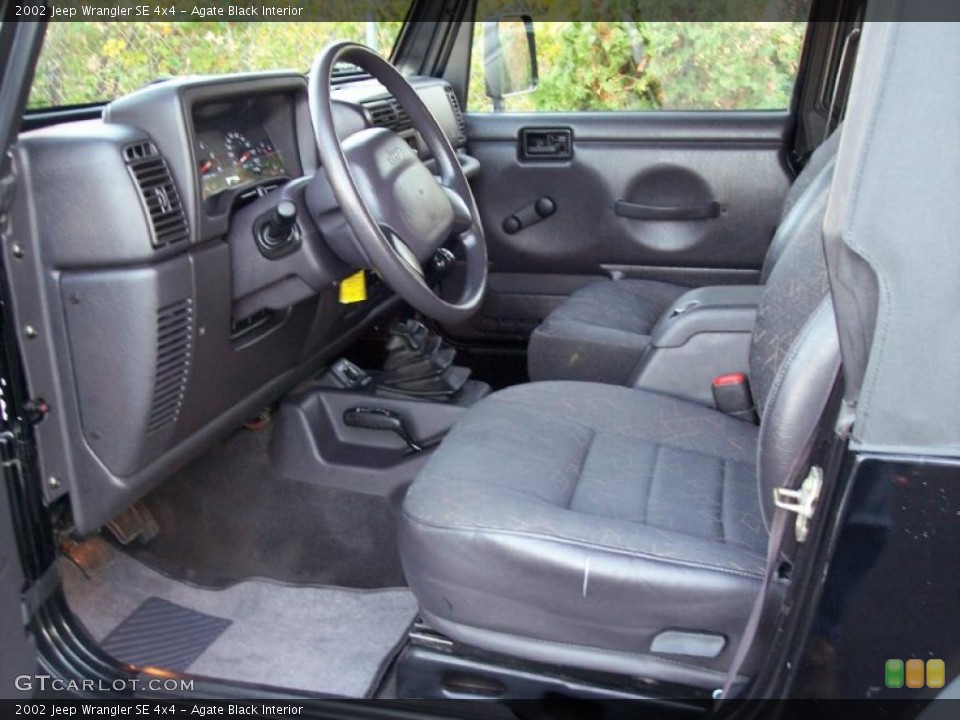 Agate Black Interior Photo for the 2002 Jeep Wrangler SE 4x4 #39043291