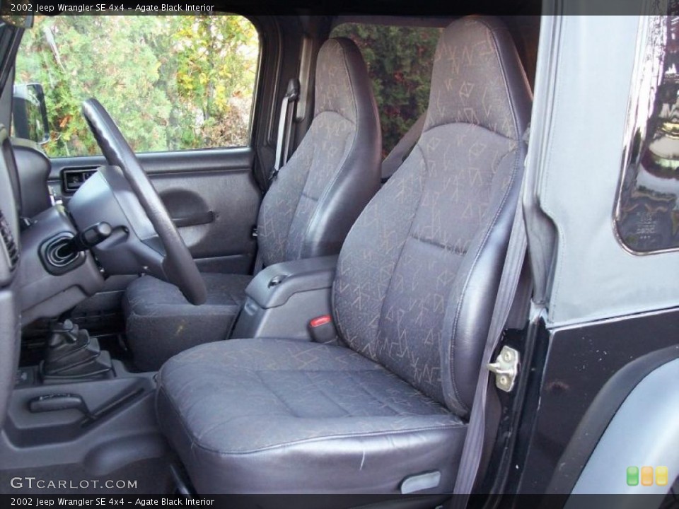 Agate Black Interior Photo for the 2002 Jeep Wrangler SE 4x4 #39043303