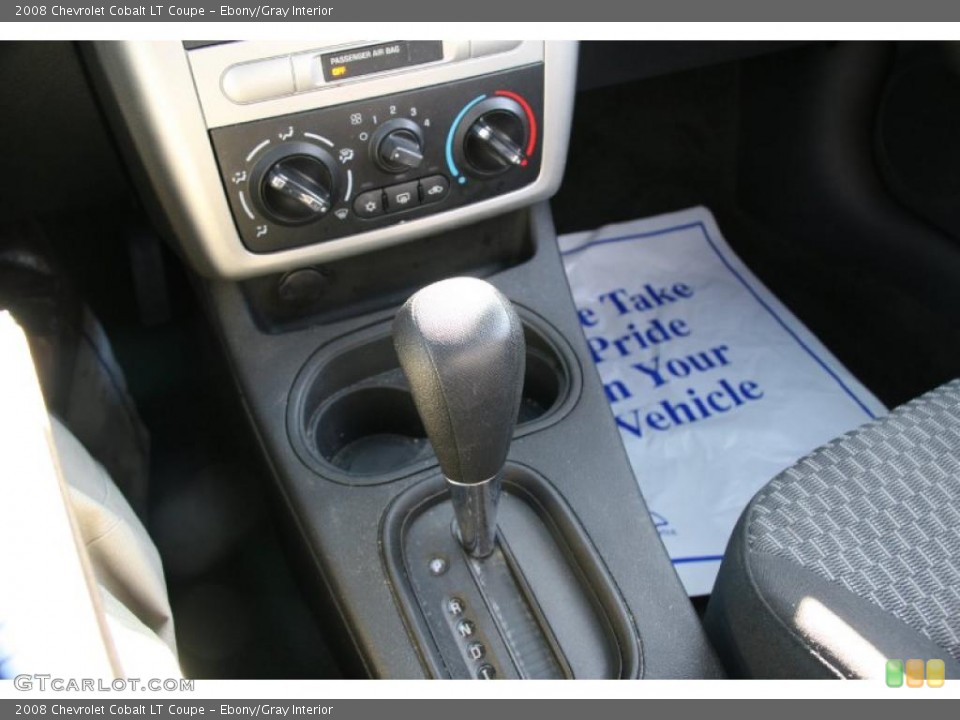 Ebony/Gray Interior Transmission for the 2008 Chevrolet Cobalt LT Coupe #39045524