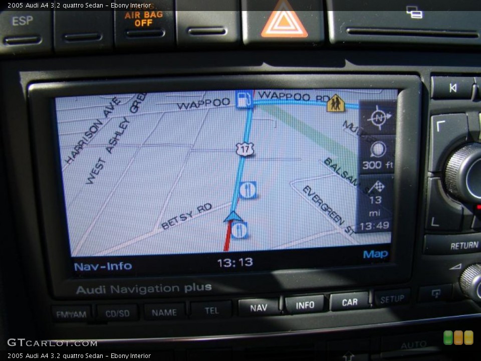 Ebony Interior Navigation for the 2005 Audi A4 3.2 quattro Sedan #39045916