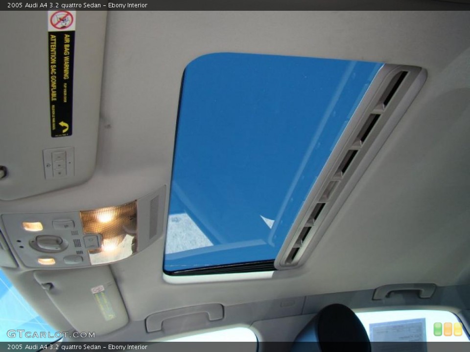 Ebony Interior Sunroof for the 2005 Audi A4 3.2 quattro Sedan #39046000