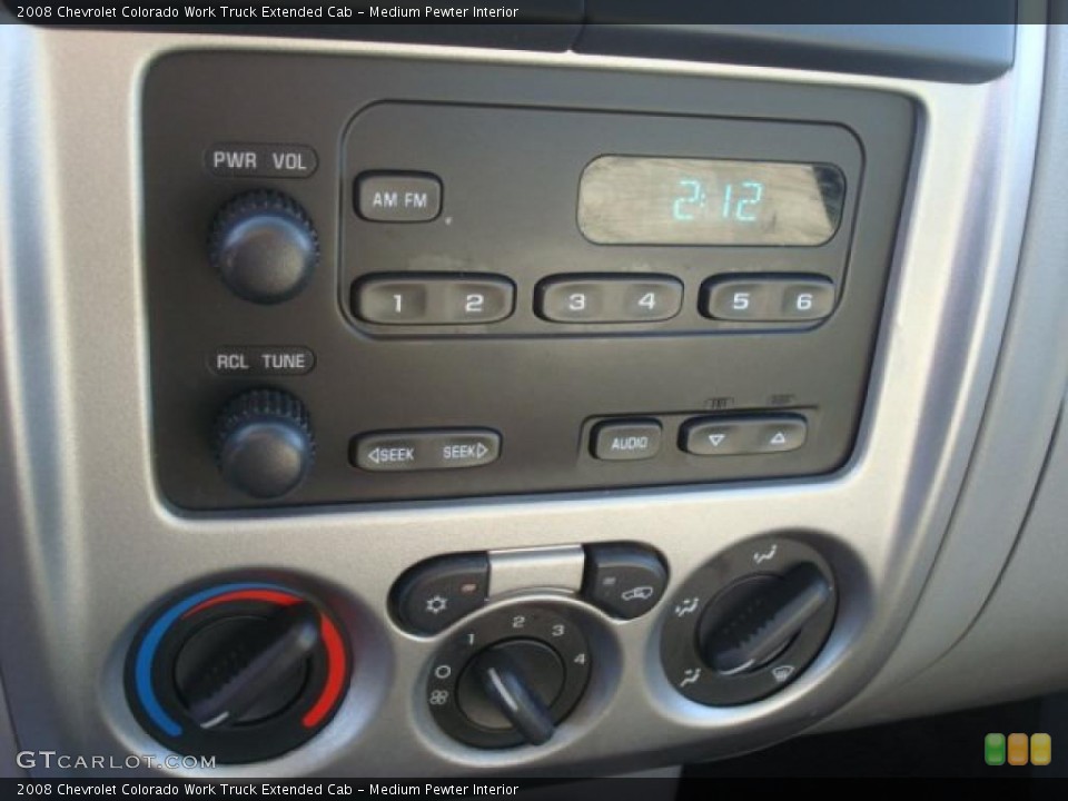 Medium Pewter Interior Controls for the 2008 Chevrolet Colorado Work Truck Extended Cab #39046196