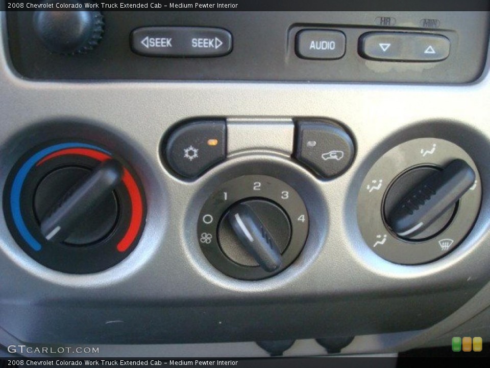 Medium Pewter Interior Controls for the 2008 Chevrolet Colorado Work Truck Extended Cab #39046204