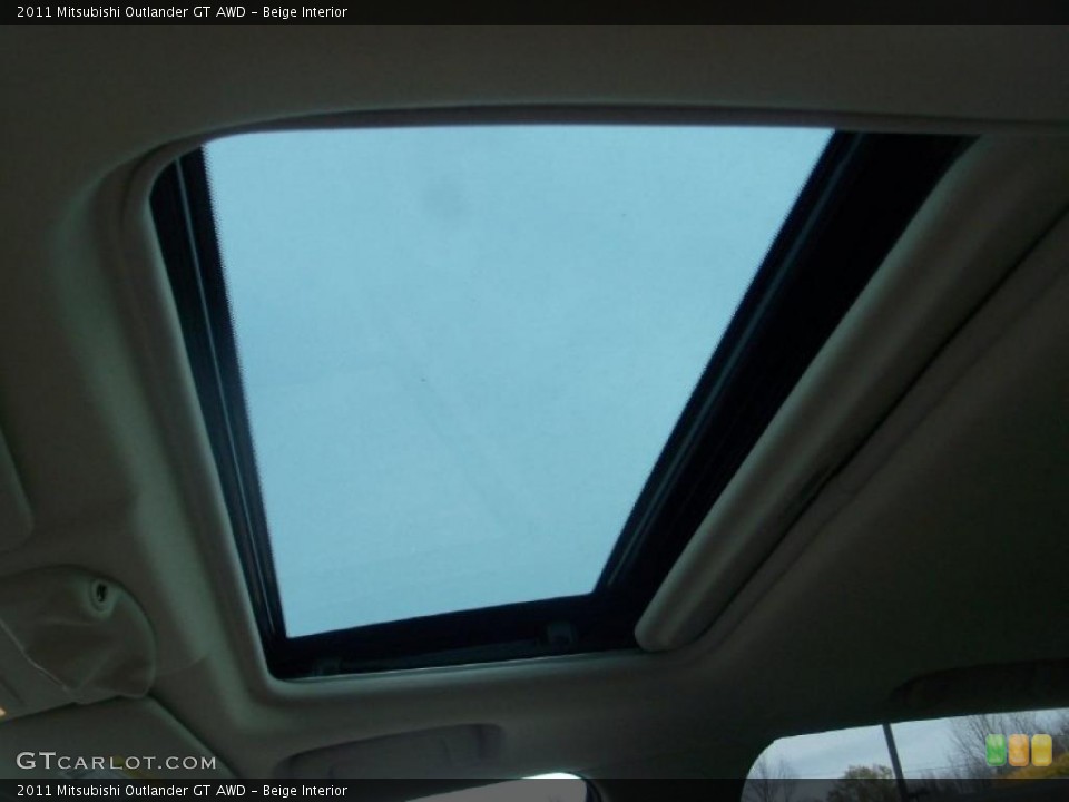 Beige Interior Sunroof for the 2011 Mitsubishi Outlander GT AWD #39047060