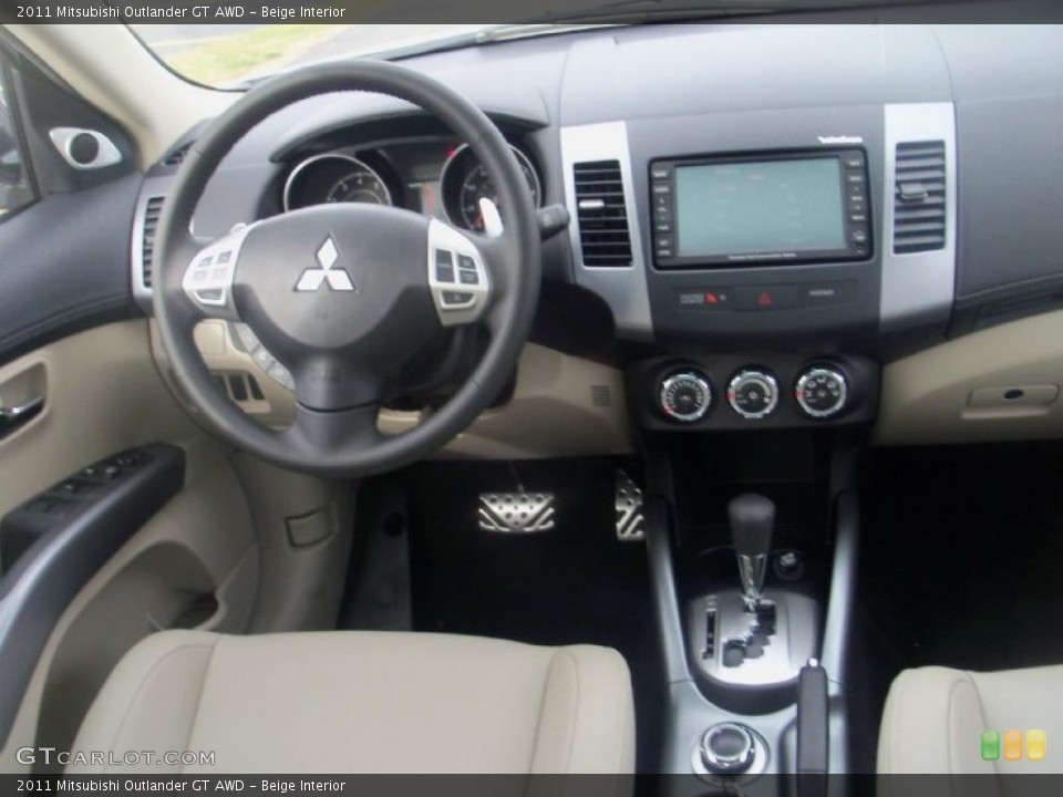 Beige Interior Dashboard for the 2011 Mitsubishi Outlander GT AWD #39047172