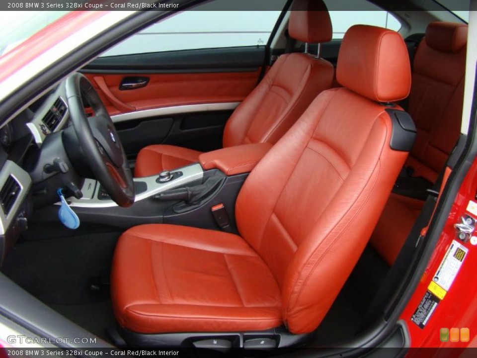 Coral Red/Black Interior Photo for the 2008 BMW 3 Series 328xi Coupe #39048088