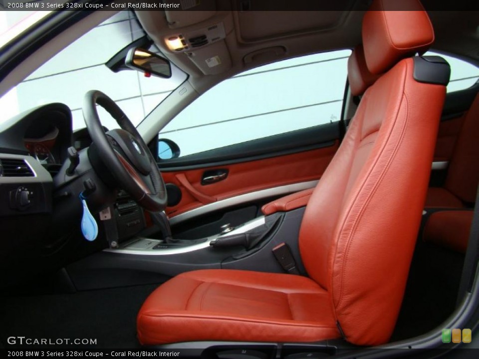 Coral Red/Black Interior Photo for the 2008 BMW 3 Series 328xi Coupe #39048100