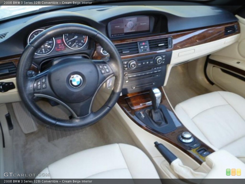 Cream Beige Interior Prime Interior for the 2008 BMW 3 Series 328i Convertible #39048768