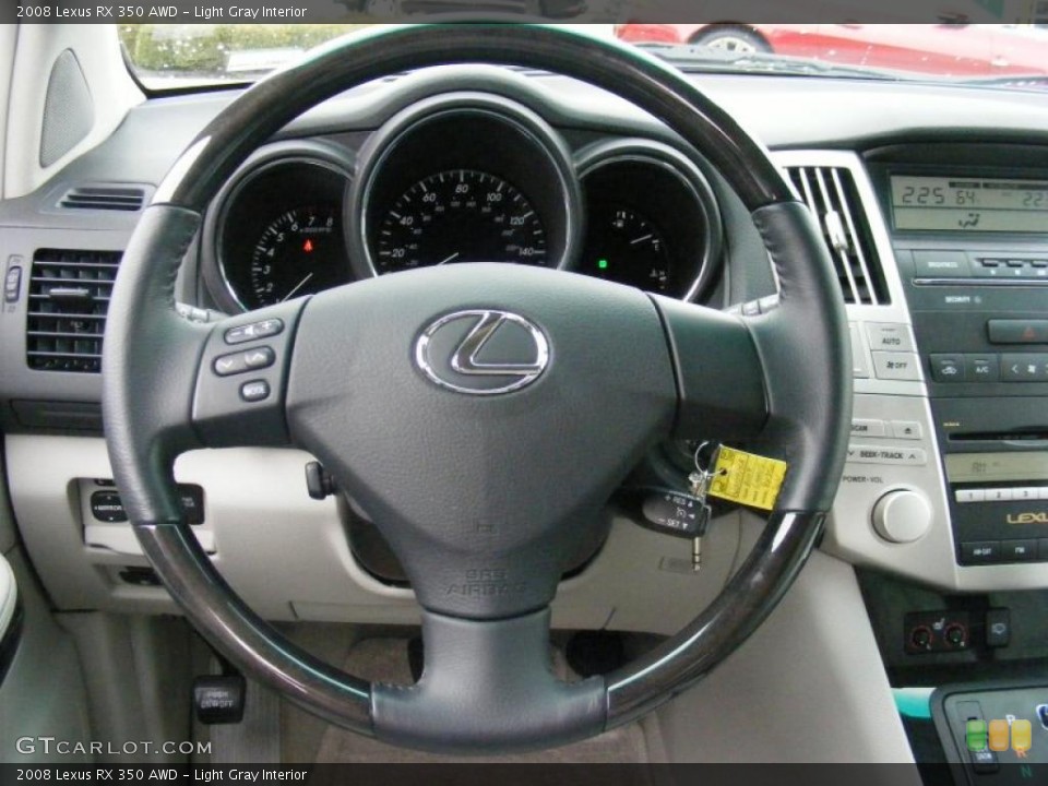 Light Gray Interior Steering Wheel for the 2008 Lexus RX 350 AWD #39050708