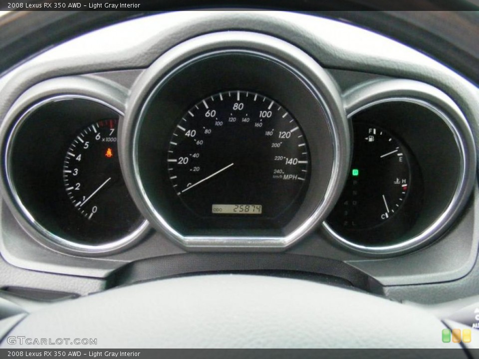 Light Gray Interior Gauges for the 2008 Lexus RX 350 AWD #39050724