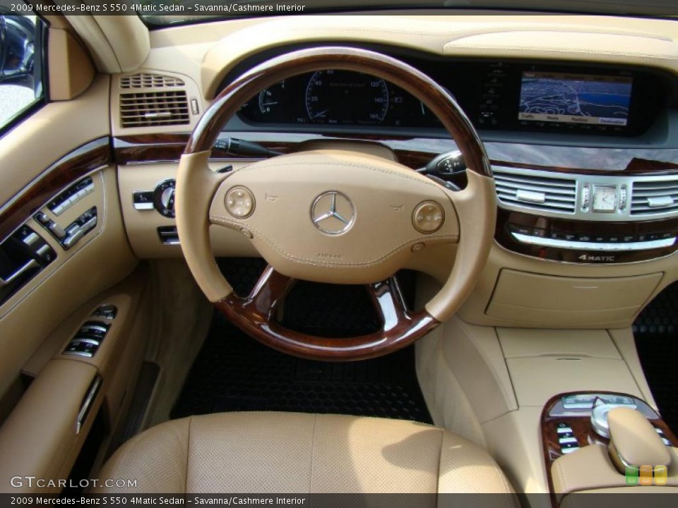 Savanna/Cashmere Interior Steering Wheel for the 2009 Mercedes-Benz S 550 4Matic Sedan #39051236