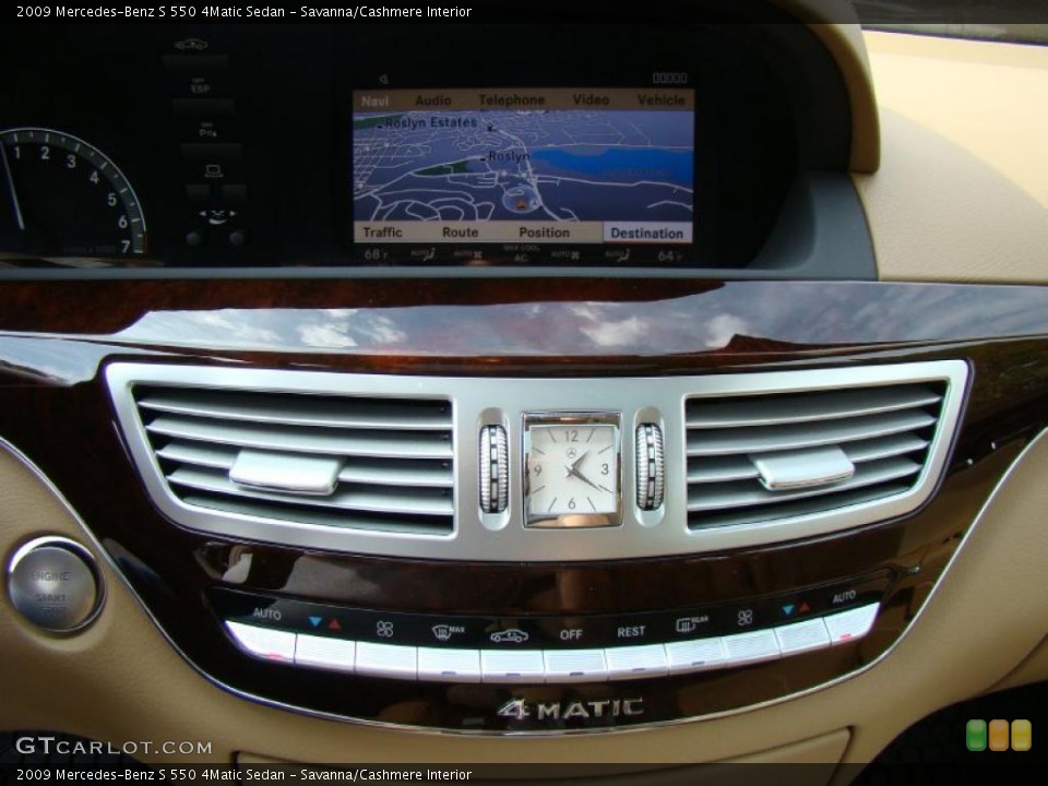 Savanna/Cashmere Interior Navigation for the 2009 Mercedes-Benz S 550 4Matic Sedan #39051256