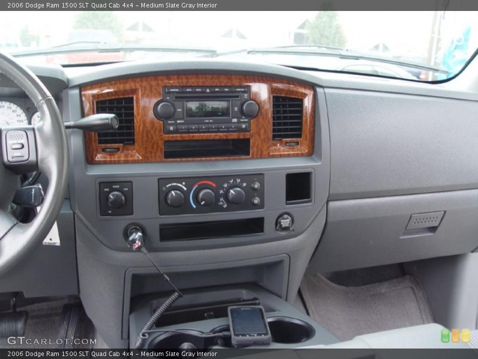 Medium Slate Gray Interior Controls for the 2006 Dodge Ram 1500 SLT Quad Cab 4x4 #39051792