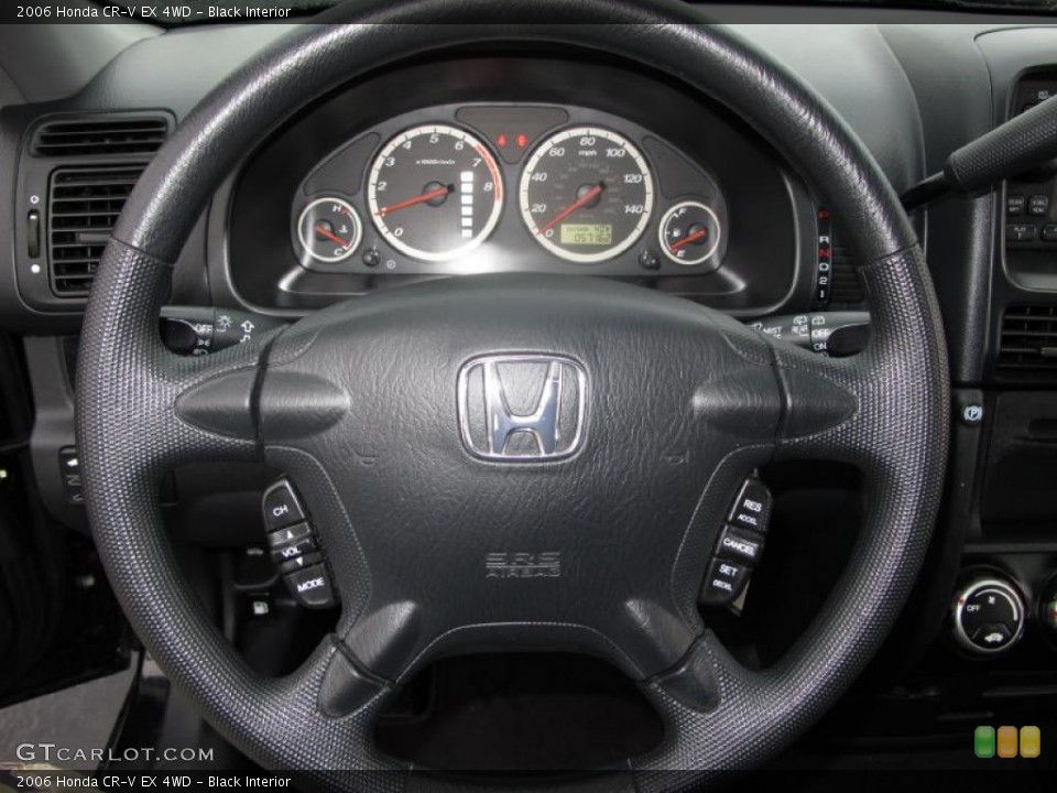 Black Interior Steering Wheel for the 2006 Honda CR-V EX 4WD #39052236
