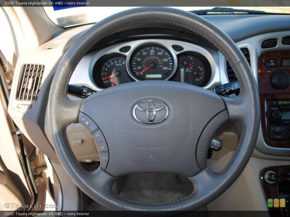 Ivory Interior Steering Wheel for the 2005 Toyota Highlander V6 4WD #39052520