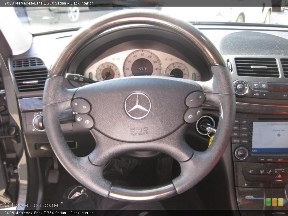 Black Interior Steering Wheel for the 2008 Mercedes-Benz E 350 Sedan #39053324