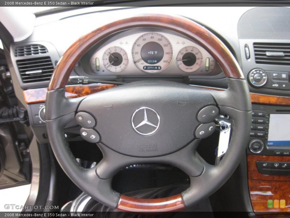 Black Interior Steering Wheel for the 2008 Mercedes-Benz E 350 Sedan #39053704