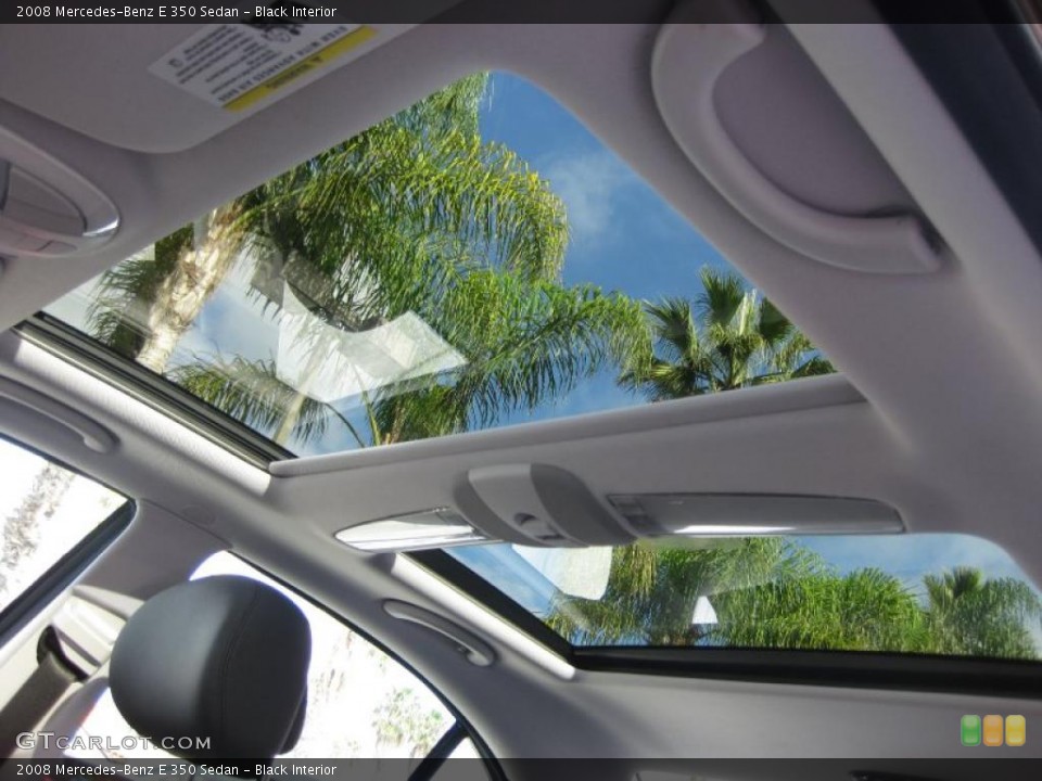 Black Interior Sunroof for the 2008 Mercedes-Benz E 350 Sedan #39053748