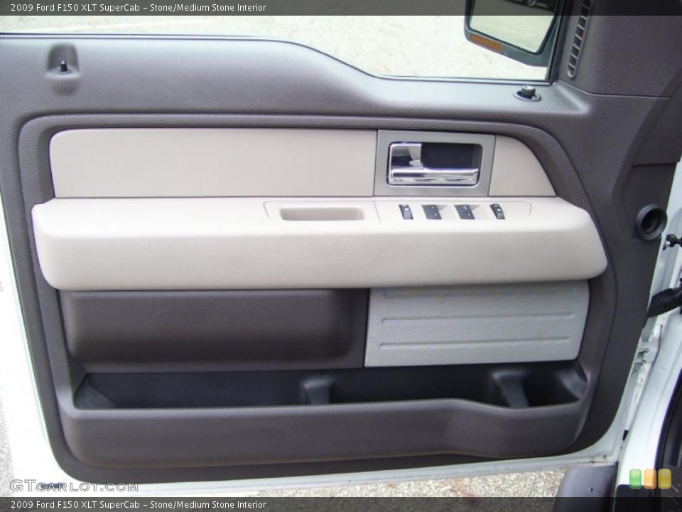 Stone/Medium Stone Interior Door Panel for the 2009 Ford F150 XLT SuperCab #39054516