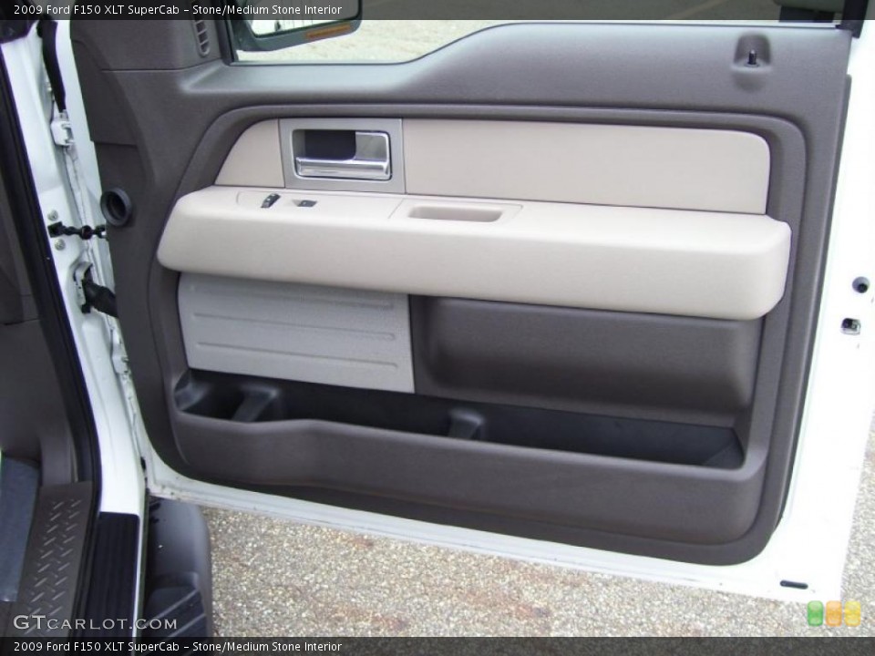 Stone/Medium Stone Interior Door Panel for the 2009 Ford F150 XLT SuperCab #39054532