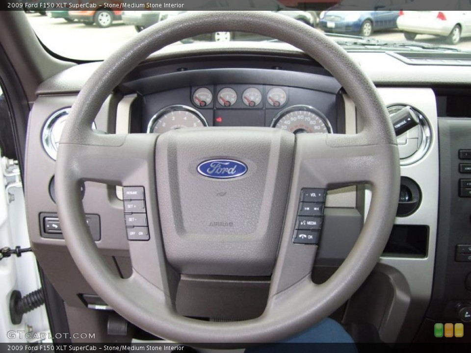 Stone/Medium Stone Interior Steering Wheel for the 2009 Ford F150 XLT SuperCab #39054636