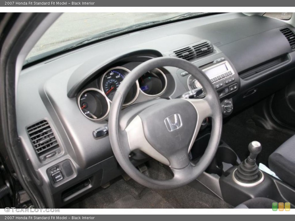 Black Interior Steering Wheel for the 2007 Honda Fit  #39055120