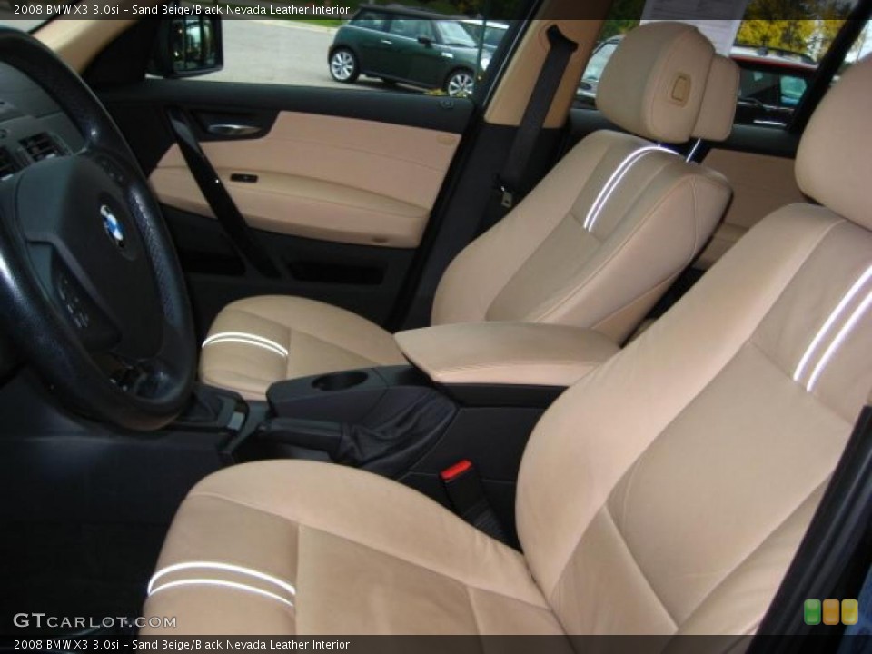 Sand Beige/Black Nevada Leather Interior Photo for the 2008 BMW X3 3.0si #39055676