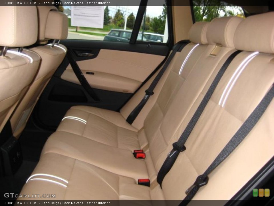 Sand Beige/Black Nevada Leather Interior Photo for the 2008 BMW X3 3.0si #39055692
