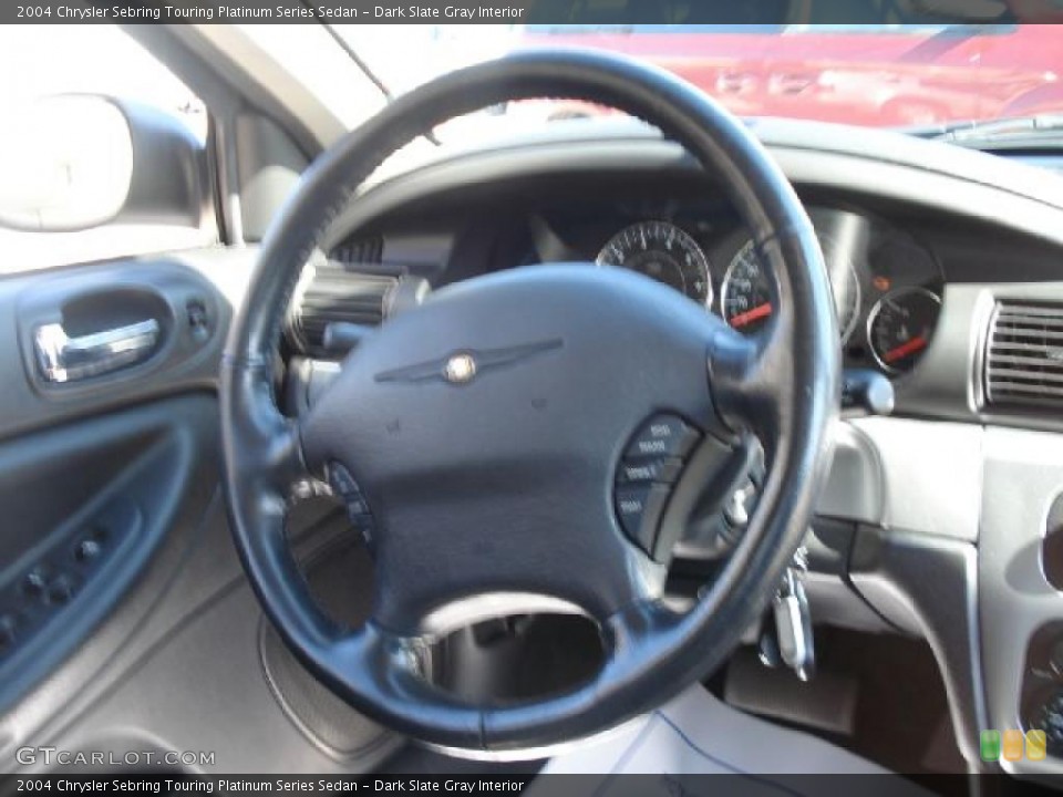 Dark Slate Gray Interior Steering Wheel for the 2004 Chrysler Sebring Touring Platinum Series Sedan #39055712