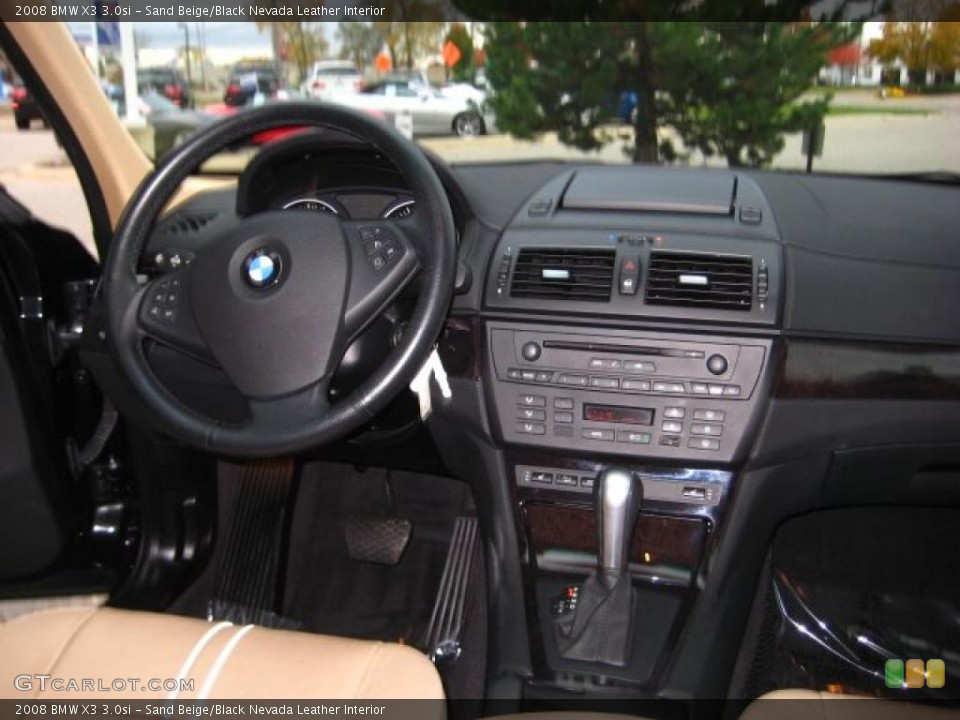 Sand Beige/Black Nevada Leather Interior Dashboard for the 2008 BMW X3 3.0si #39055724