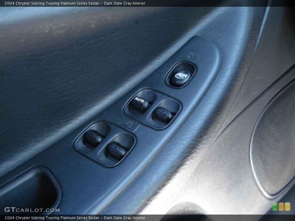 Dark Slate Gray Interior Controls for the 2004 Chrysler Sebring Touring Platinum Series Sedan #39055728