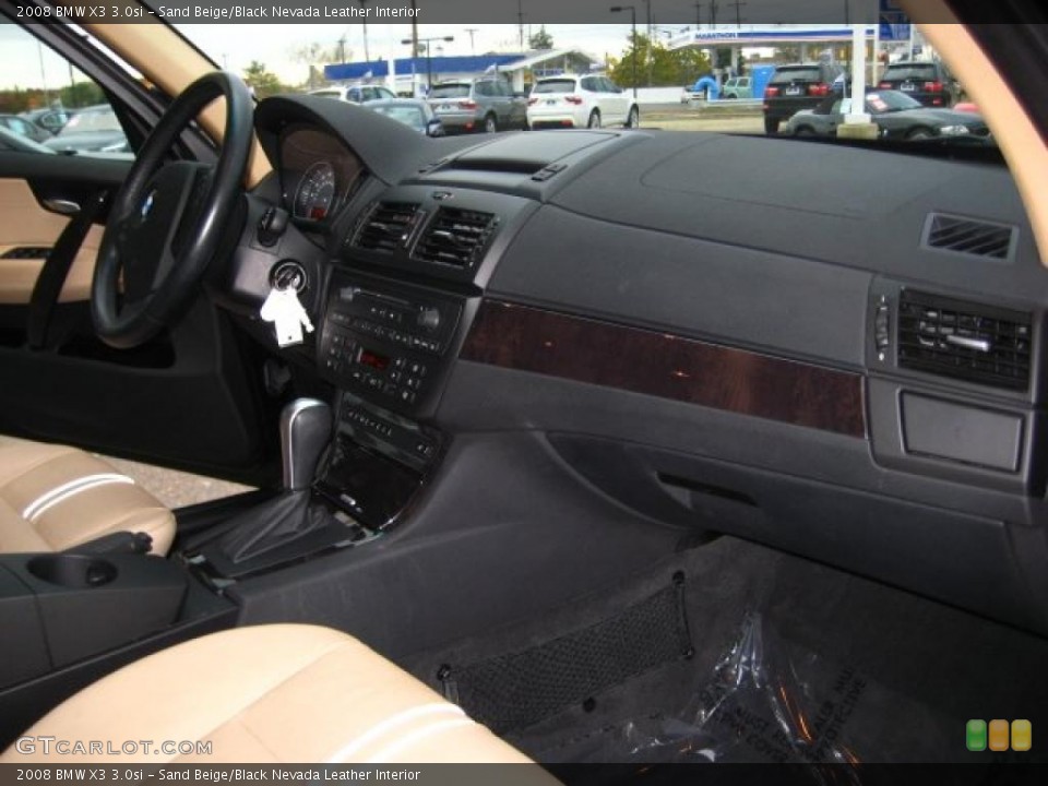 Sand Beige/Black Nevada Leather Interior Dashboard for the 2008 BMW X3 3.0si #39055736