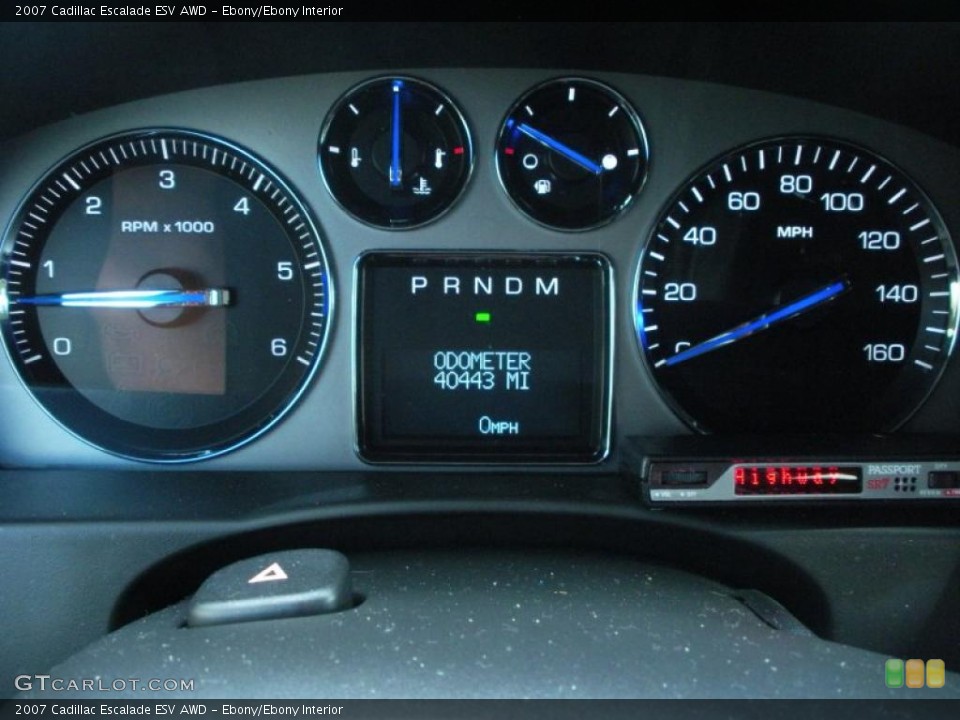 Ebony/Ebony Interior Gauges for the 2007 Cadillac Escalade ESV AWD #39056112