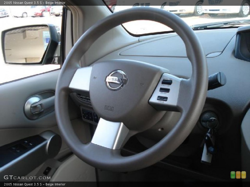 Beige Interior Steering Wheel for the 2005 Nissan Quest 3.5 S #39056180