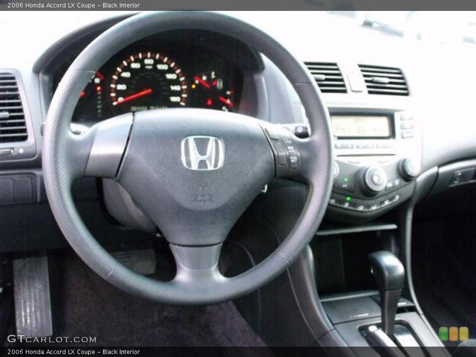 Black Interior Steering Wheel for the 2006 Honda Accord LX Coupe #39057716