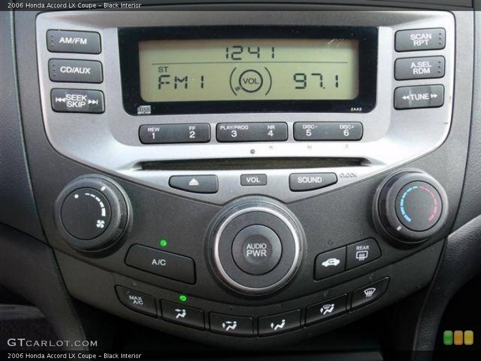 Black Interior Controls for the 2006 Honda Accord LX Coupe #39057836
