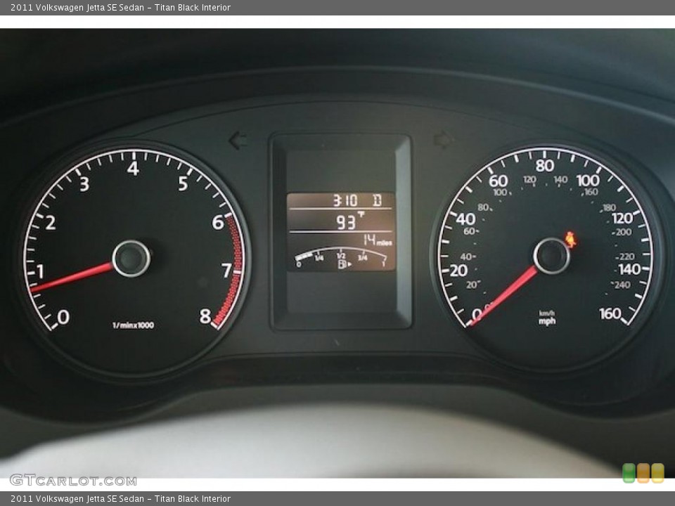 Titan Black Interior Gauges for the 2011 Volkswagen Jetta SE Sedan #39058052