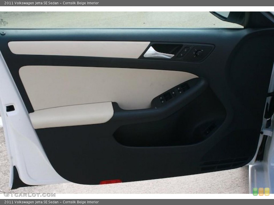 Cornsilk Beige Interior Door Panel for the 2011 Volkswagen Jetta SE Sedan #39058204
