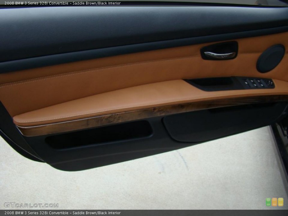 Saddle Brown/Black Interior Door Panel for the 2008 BMW 3 Series 328i Convertible #39058284