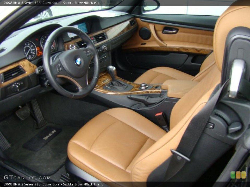 Saddle Brown/Black Interior Prime Interior for the 2008 BMW 3 Series 328i Convertible #39058336