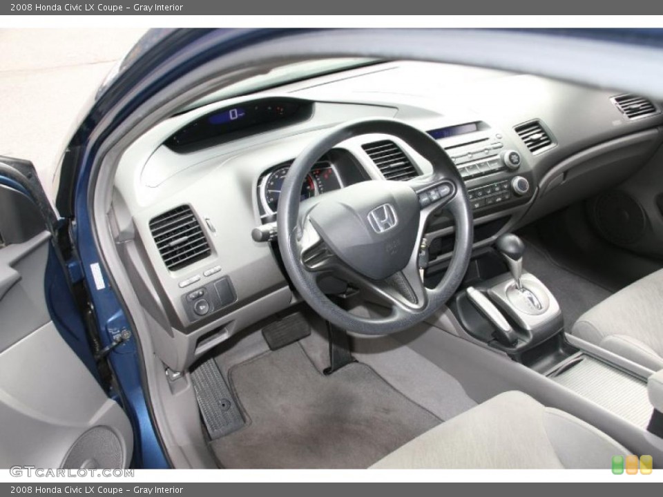 Gray Interior Prime Interior for the 2008 Honda Civic LX Coupe #39058888