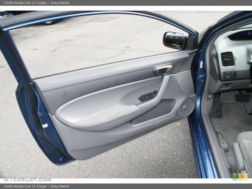 Gray Interior Door Panel for the 2008 Honda Civic LX Coupe #39058896