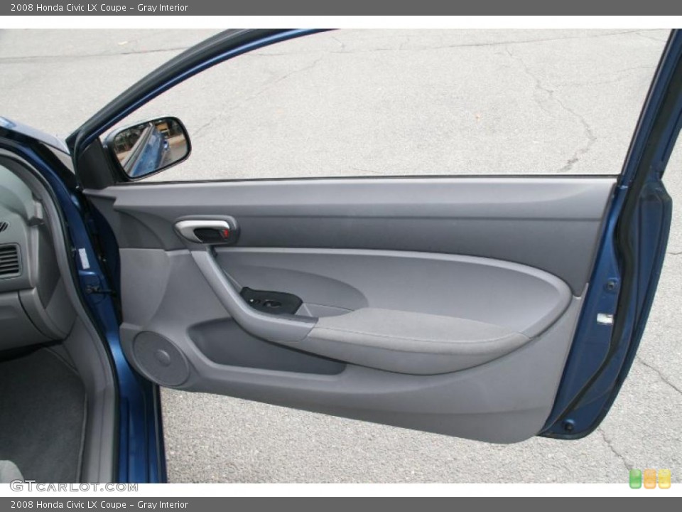 Gray Interior Door Panel for the 2008 Honda Civic LX Coupe #39058900