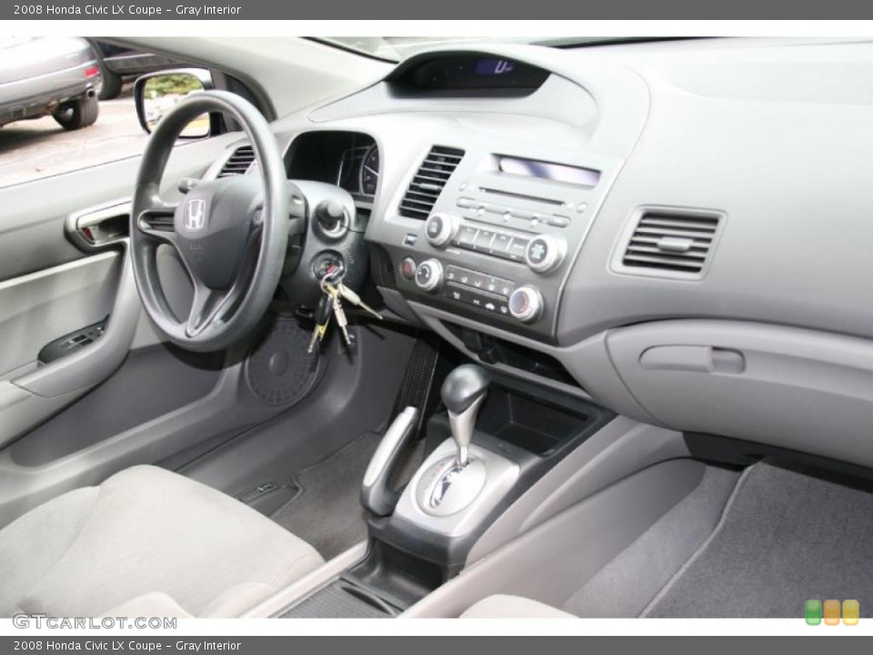 Gray Interior Dashboard for the 2008 Honda Civic LX Coupe #39058904