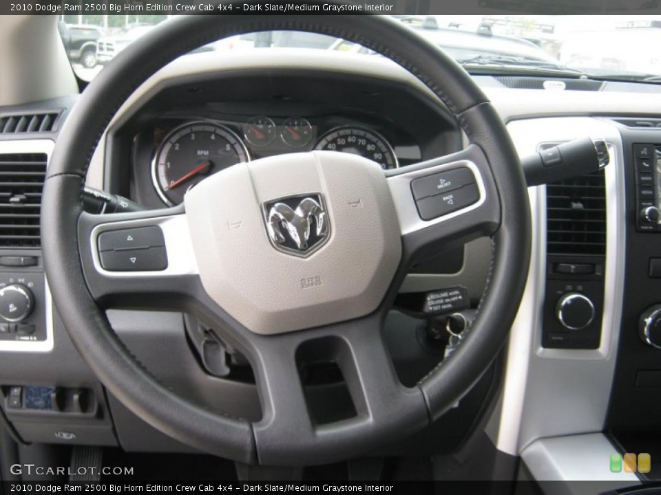Dark Slate/Medium Graystone Interior Steering Wheel for the 2010 Dodge Ram 2500 Big Horn Edition Crew Cab 4x4 #39062723