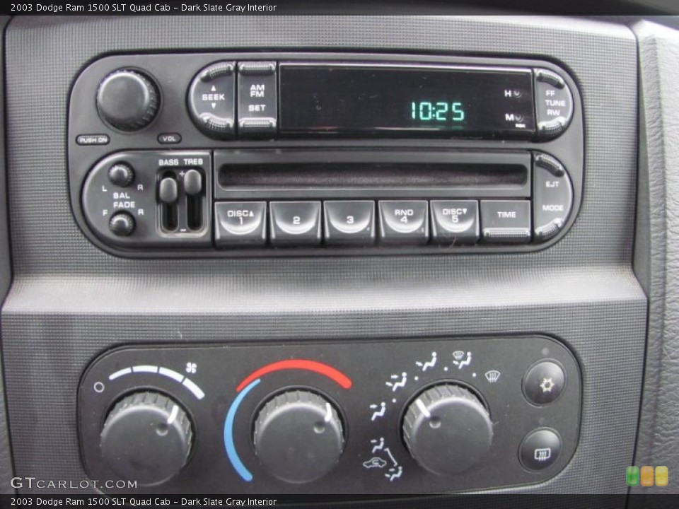 Dark Slate Gray Interior Controls for the 2003 Dodge Ram 1500 SLT Quad Cab #39062791