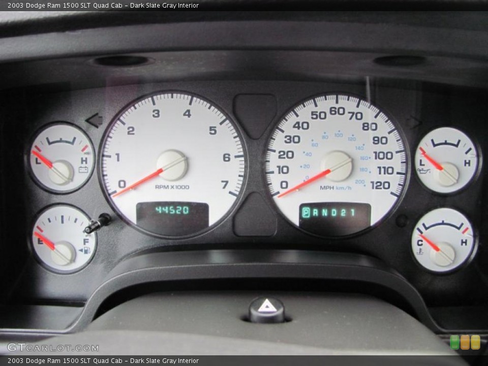 Dark Slate Gray Interior Gauges for the 2003 Dodge Ram 1500 SLT Quad Cab #39062807